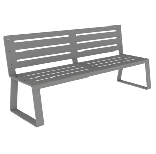 Banc Havane métal ajouré Gris