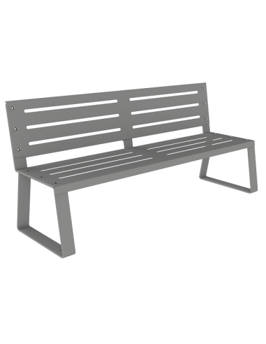 Banc Havane métal ajouré Gris