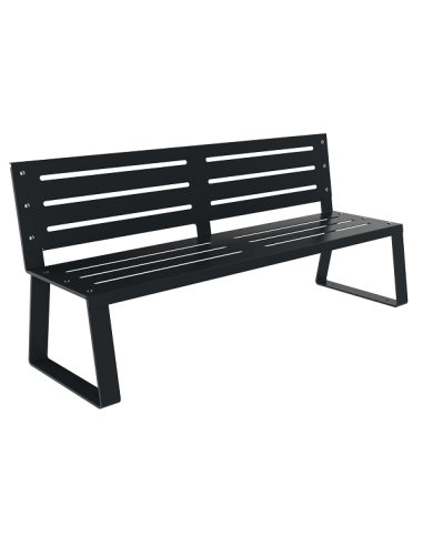 Banc Havane métal ajouré Gris