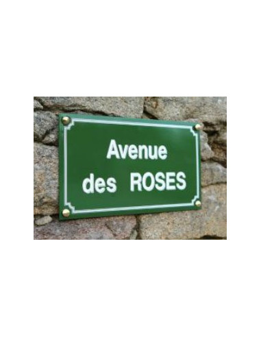 Plaque de rue email 450 x 250 murale